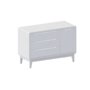 COMODA BO 3 GAVETAS 1 PORTA BRANCO FFCOBRF011